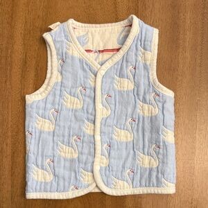 SOLD! Blue Swan Patterned Baby Vest